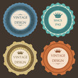 Vector: Vintage stickers and labels Vintage stickers and labels
