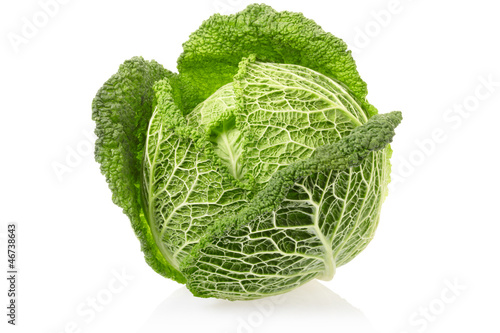 Photo: Cabbage on white, clipping path included Cabbage on white, clipping path included
