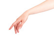 woman's finger pointing or touching