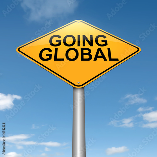 Illustration: Going global. Going global.