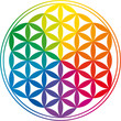 Flower of Life and Rainbow Colors - Blume des Lebens