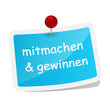 Schild mitmachen und gewinnen