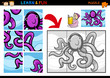 Cartoon octopus puzzle game