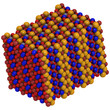 Blue asbestos (crocidolite, riebeckite), crystal structure