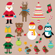 Chrisrmas design elements vector set