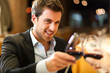Toasting red wine