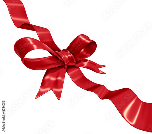 Illustration: Red Ribbon Decoration Red Ribbon Decoration