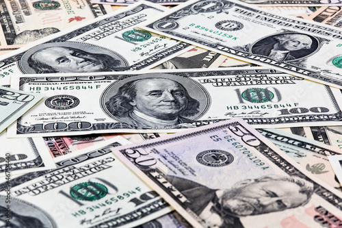 Photo: Amerikanische Dollar Geldscheine Amerikanische Dollar Geldscheine