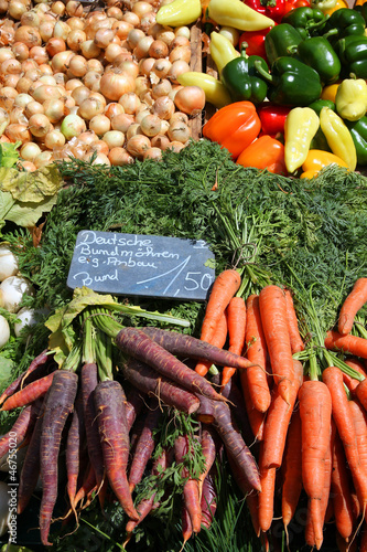 Photo: Marketplace - farmer's market in Mainz, Germany Marketplace - farmer's market in Mainz, Germany
