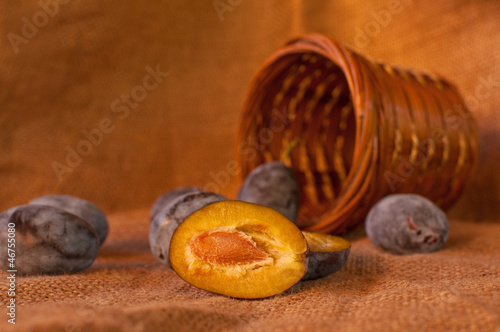 Photo: Plum on table Plum on table