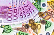 Viele Euro Geldscheine