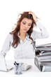Tired businesswoman
