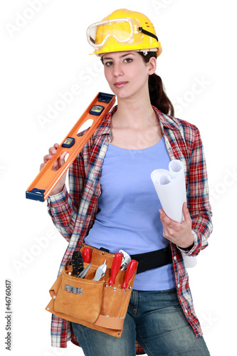 Photo: craftswoman posing craftswoman posing