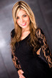Beautiful woman in a black dress