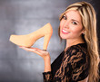 Woman loving high heels