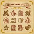 Vector: Vintage Christmas Decorations Vintage Christmas Decorations