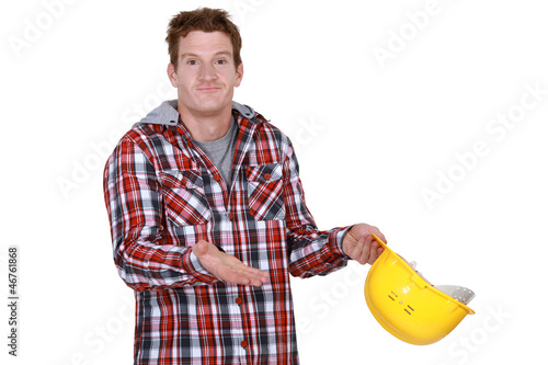 Photo: Confused builder Confused builder