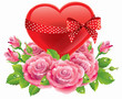 Heart in roses