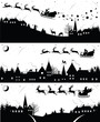 Vector: Set of christmas silhouettes. Set of christmas silhouettes.