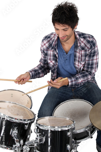 Photo: Portrait of a drummer Portrait of a drummer