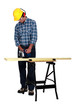Carpenter using a circular saw