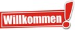 étiquette willkommen