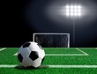 Illustration: soccer ball free kick on grass soccer ball free kick on grass