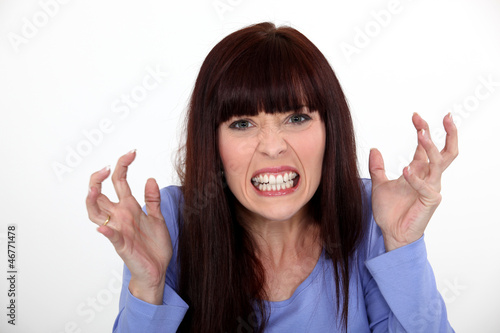 Photo: Tense woman Tense woman