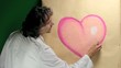 Video: artist at work on heart sketch artist at work on heart sketch