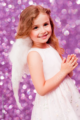Photo: Christmas, Angel - lovely girl celebrating Christmas Christmas, Angel - lovely girl celebrating Christmas