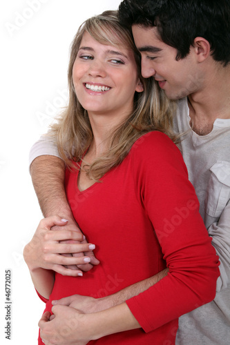 Photo: Young couple enjoying a moment of tenderness Young couple enjoying a moment of tenderness