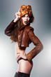 pretty erotic woman in accessory mask