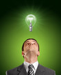 Businessman Looking Upwards