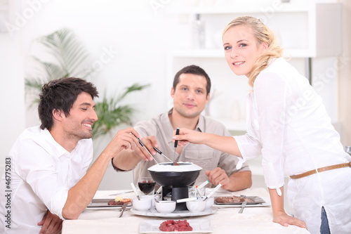 Photo: friends at table friends at table