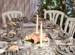 Christmas table in pink and grey