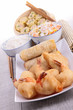 assortment of asia food
