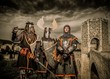 Three knight in armor