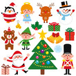 クリスマス　キャラクター　アイコン　素材　セット