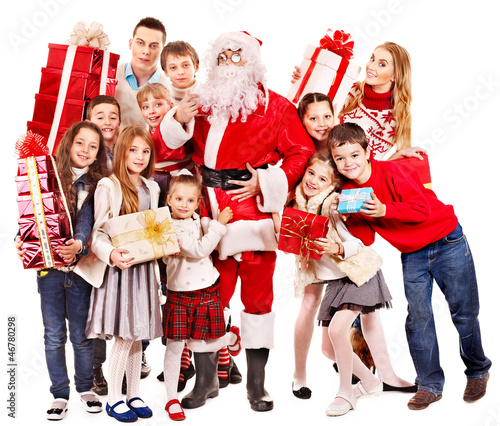 Photo: Group of children with Santa Claus. Group of children with Santa Claus.