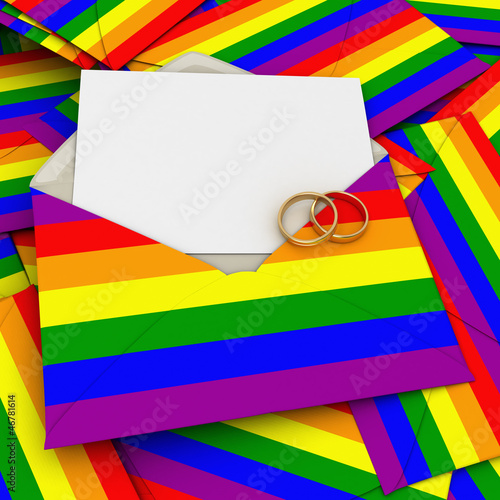 Illustration: Gay wedding invitation Gay wedding invitation