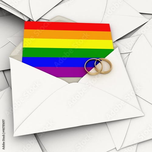 Photo: Homosexual marriage invitation Homosexual marriage invitation