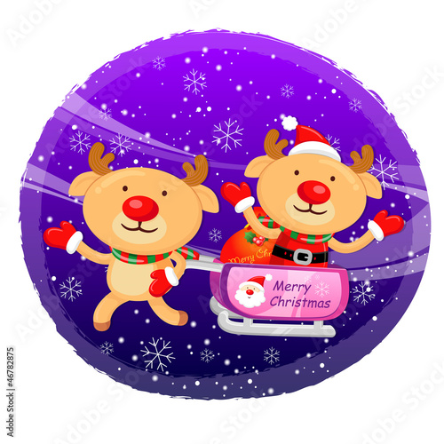 Vector: Rudolph mascot the event activity. Christmas Character Design Se Rudolph mascot the event activity. Christmas Character Design Se