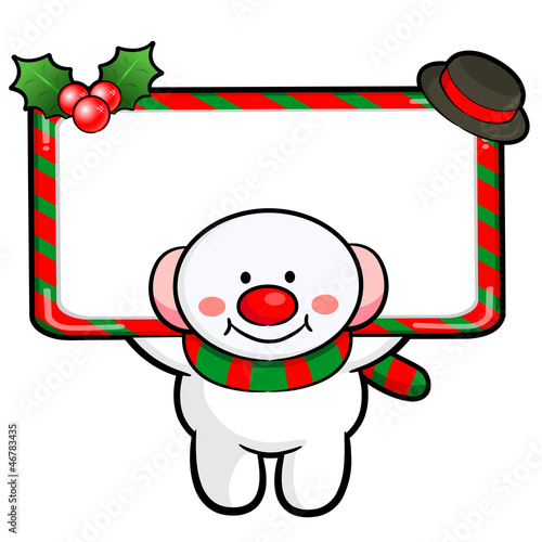 Vector: Snowman Mascot the event activity. Christmas Character Design Se Snowman Mascot the event activity. Christmas Character Design Se
