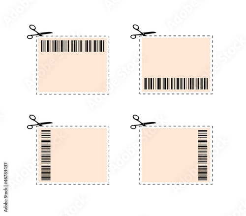 Vector: Cut coupons Cut coupons