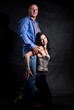 Muscular handsome sexy man with pretty woman