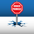 Broken promises plate