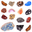Mineral collection isolated on a white background