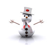 Snowman Japanese - 3D