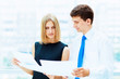 Two young business collegues.