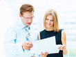 Two young business collegues.